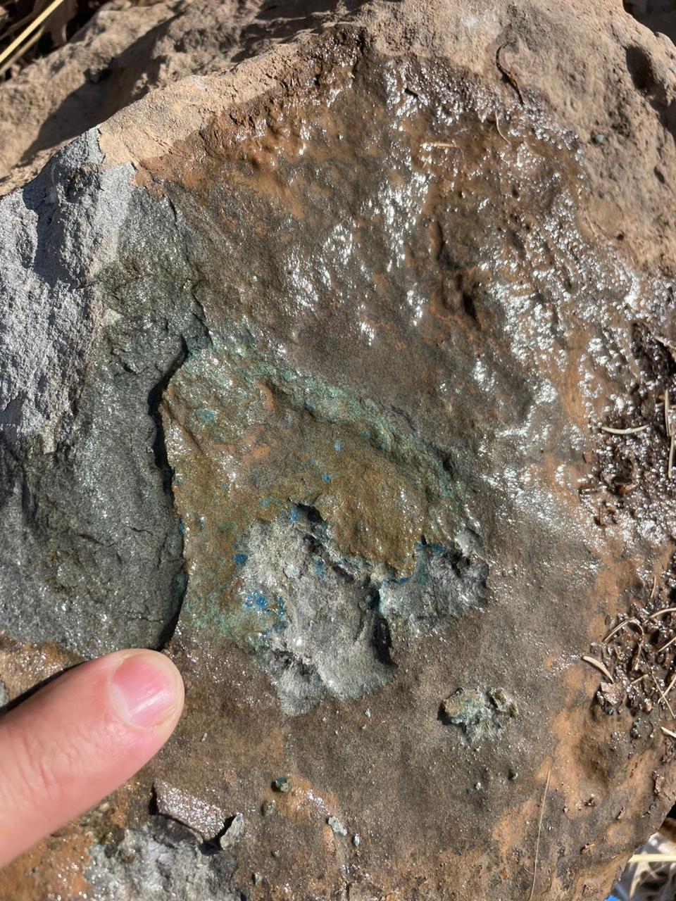 Copper mineral closeup