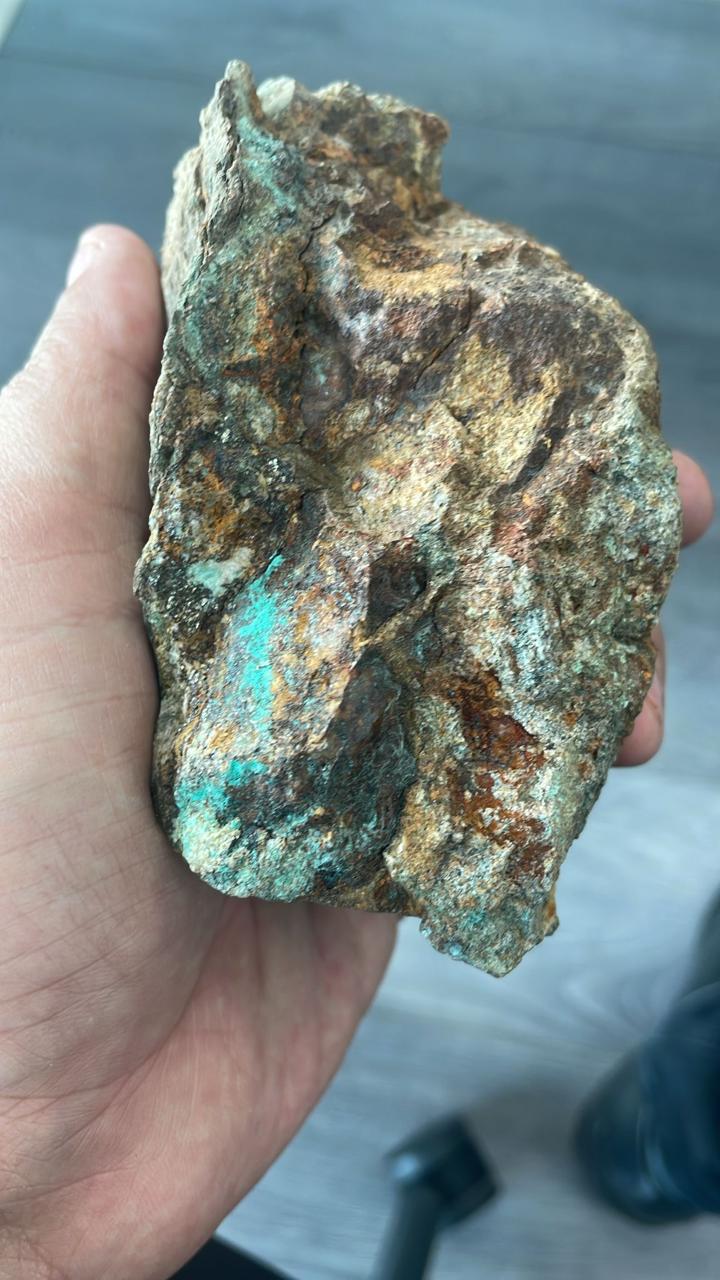 Copper ore hand sample