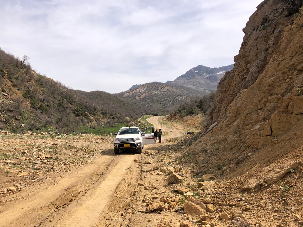 Exploration vehicle in Kurdistan mountains