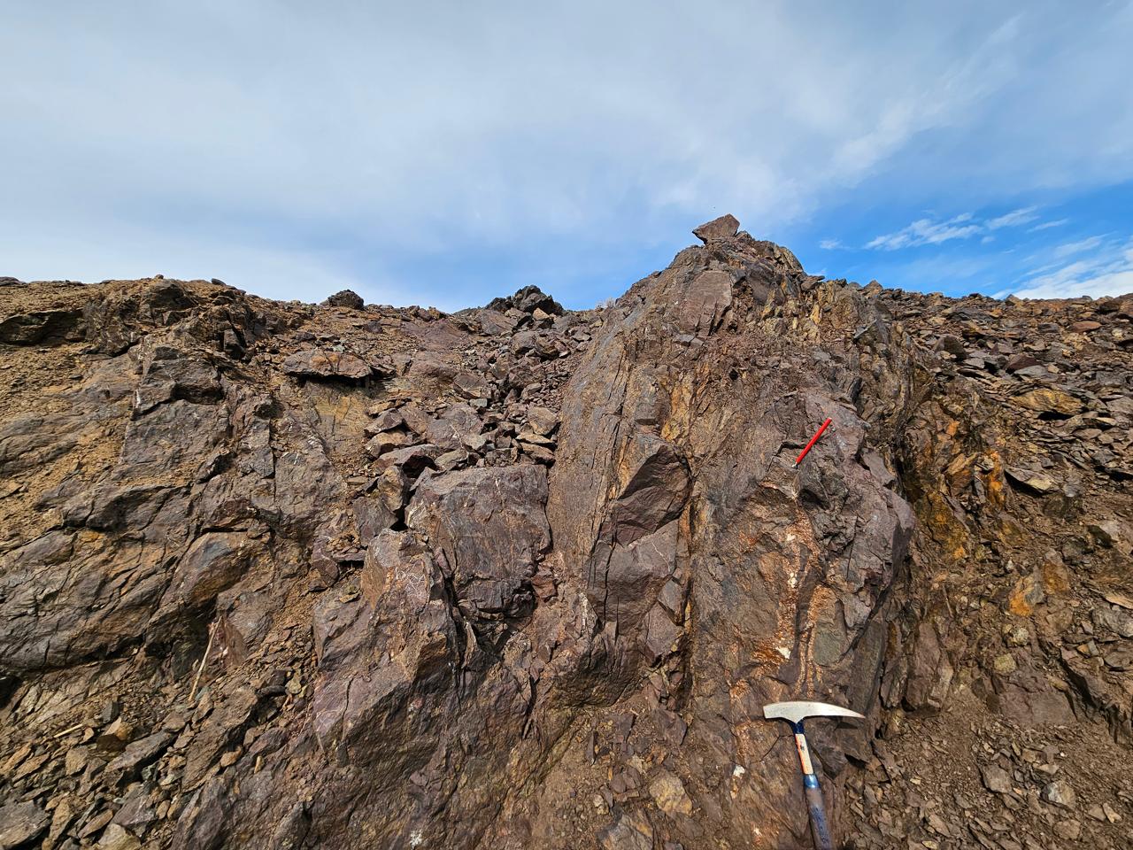 Rock formation against sky